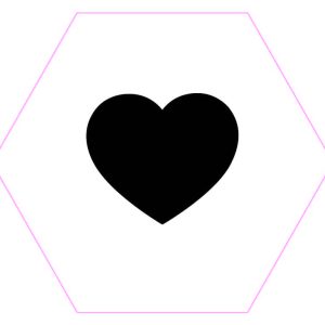 hexagon zwart hartje