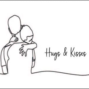 Kaart Hugs & kisses