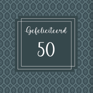 Fles etiket Gefeliciteerd 50