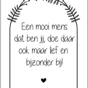 Kaart Mooi mens