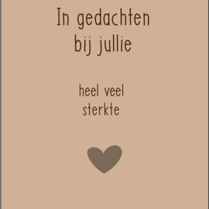 In gedachten bij jullie