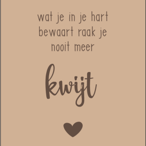 Wat je in je hart (bruin)