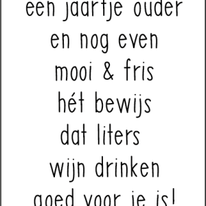 Fles etiket Een jaarte