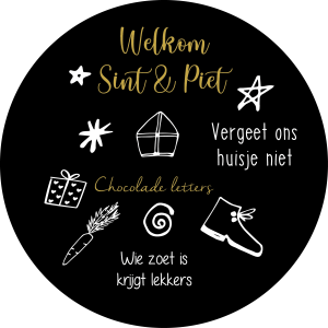 Raamsticker Welkom Sint & Piet