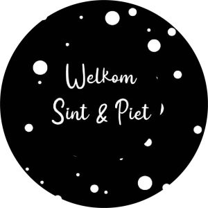 Welkom Sint en piet (zwart)