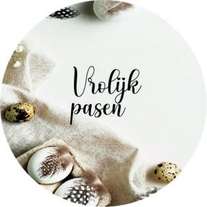 Vrolijk pasen beige