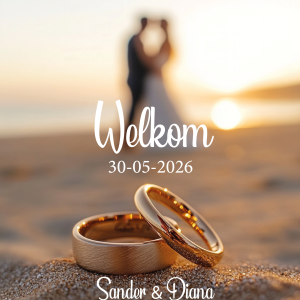 Welkomstbord Vier met ons