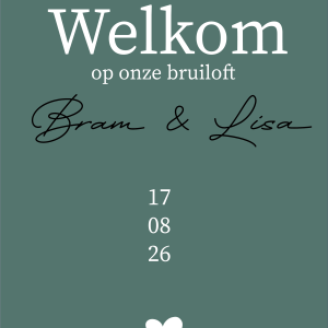 Welkomstbord Green