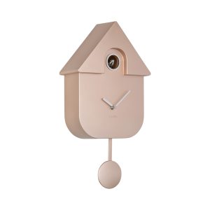 Wall Clock Modern Cuckoo Metallic Rose gold
