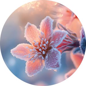 Frost on flower