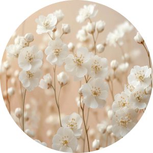 Beige bloemen
