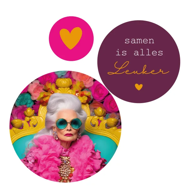 Glamorous, fashionable grandmother - Afbeelding 2