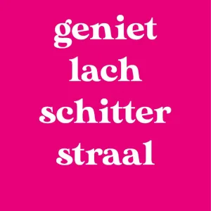 Geniet lach