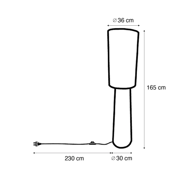 Japandi vloerlamp bruin teddy - Afbeelding 4