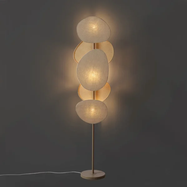 Japandi vloerlamp beige