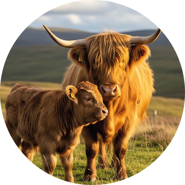 Highland Cow and Calf