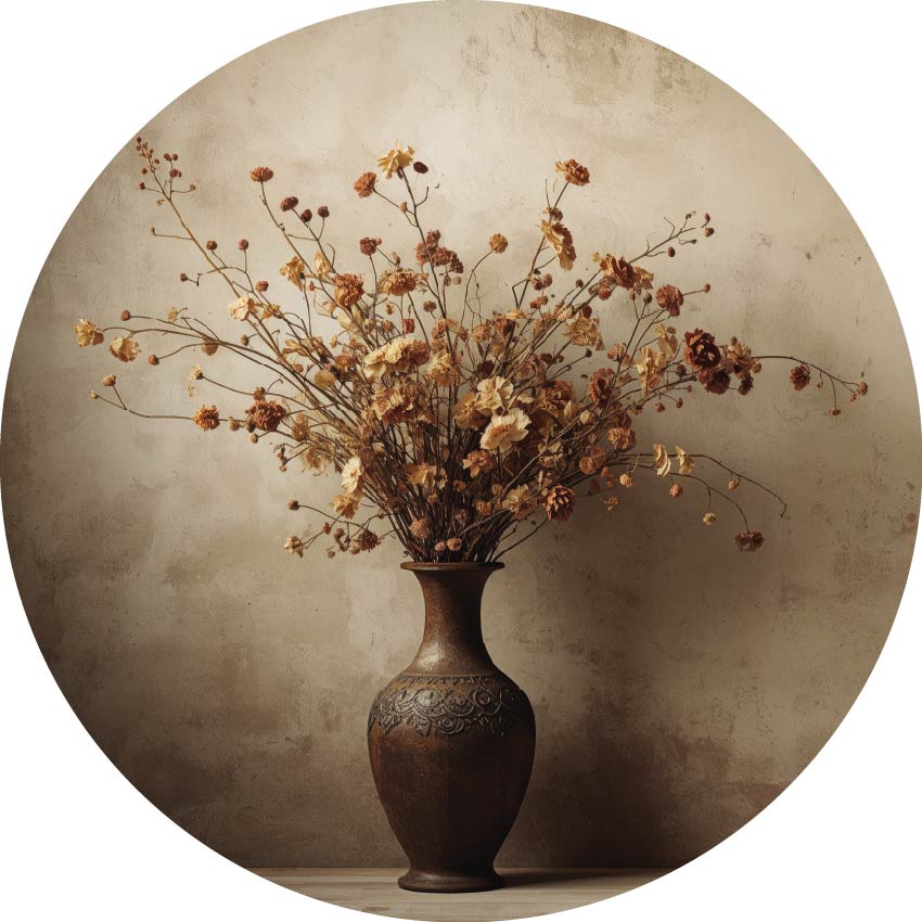 Dark brown flowers