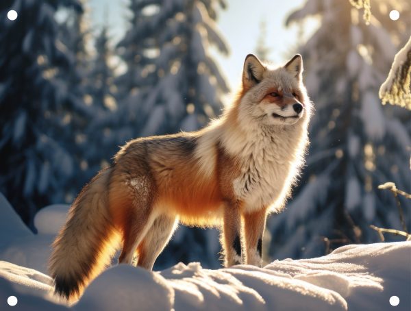 Fluffy red fox