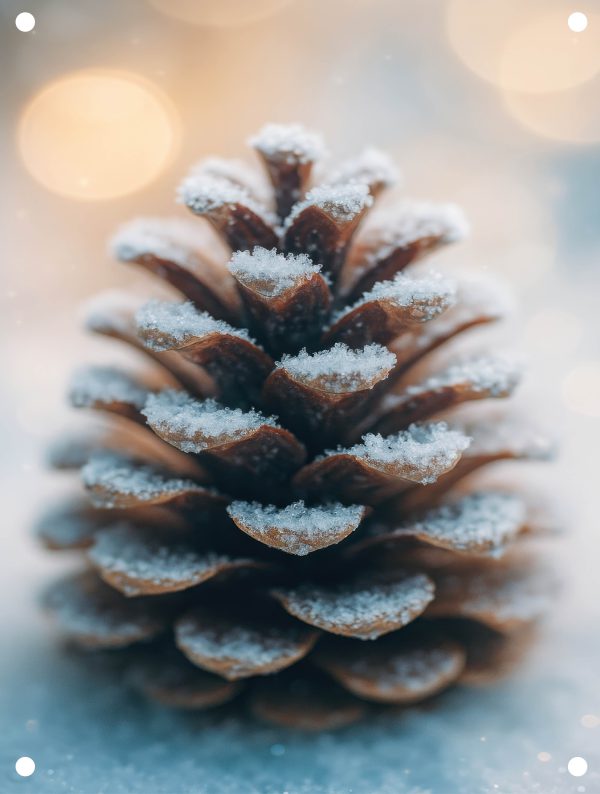 Snowy pinecone